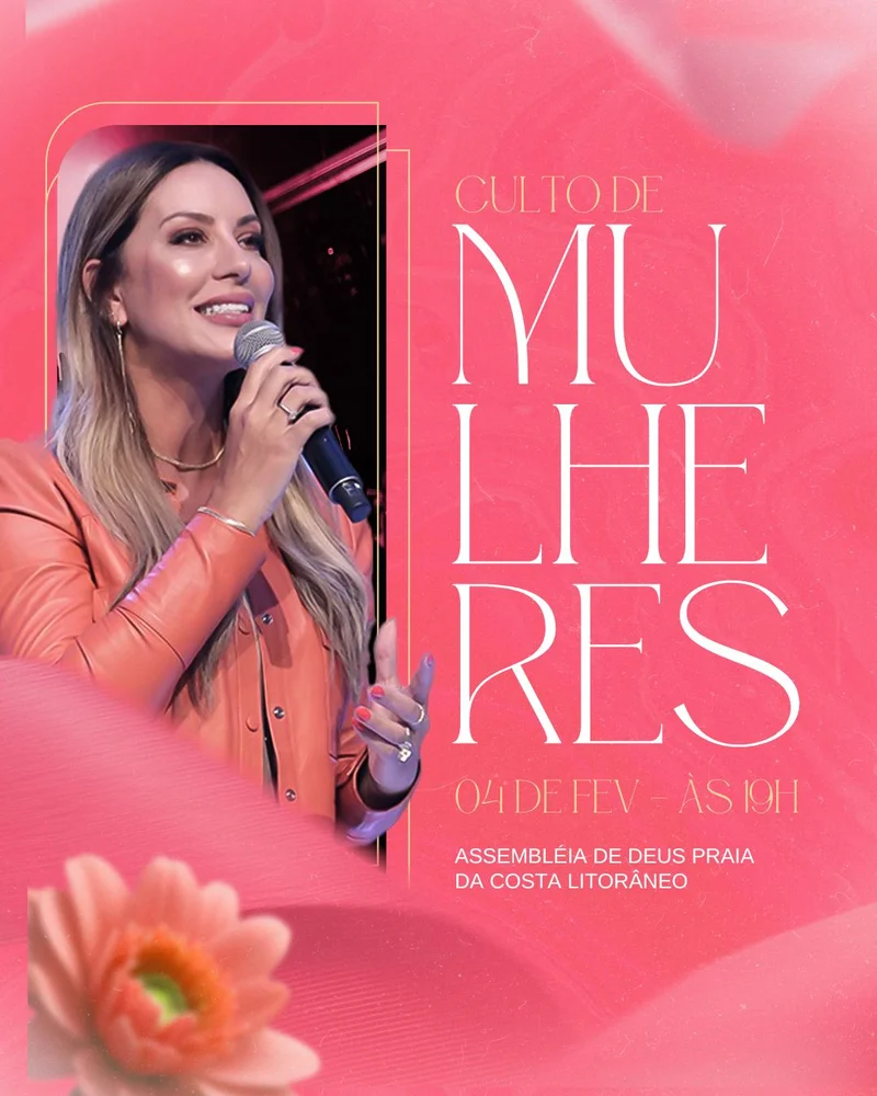 Culto de Mulheres – Adoração Feminina | Dia das Mulheres | Arte para Igreja Editável no Canva | Cartaz Culto de Mulheres – Adoração Feminina | Dia das Mulheres | Arte para Igreja Editável no Canva | Cartaz