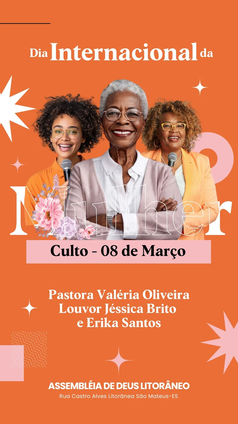 Dia internacional da Mulher | Dia das Mulheres | Arte para Igreja Editável no Canva | Story Dia internacional da Mulher | Dia das Mulheres | Arte para Igreja Editável no Canva | Story