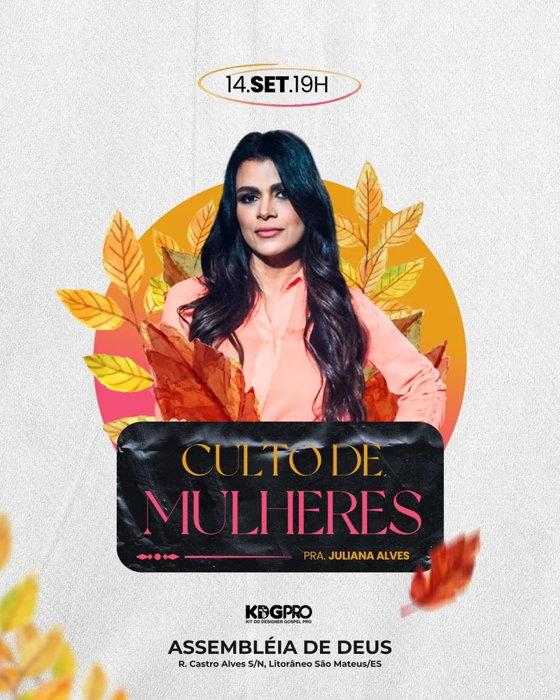 Encontro Feminino | Culto de Mulheres | Arte para Igreja Editável no Canva | Cartaz Encontro Feminino | Culto de Mulheres | Arte para Igreja Editável no Canva | Cartaz