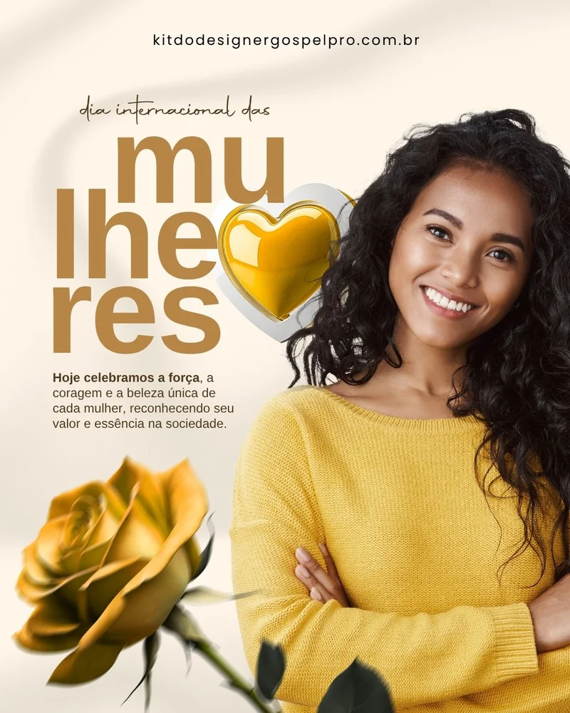 Honrando as Mulheres | Dia das Mulheres | Arte para Igreja Editável no Canva | Cartaz