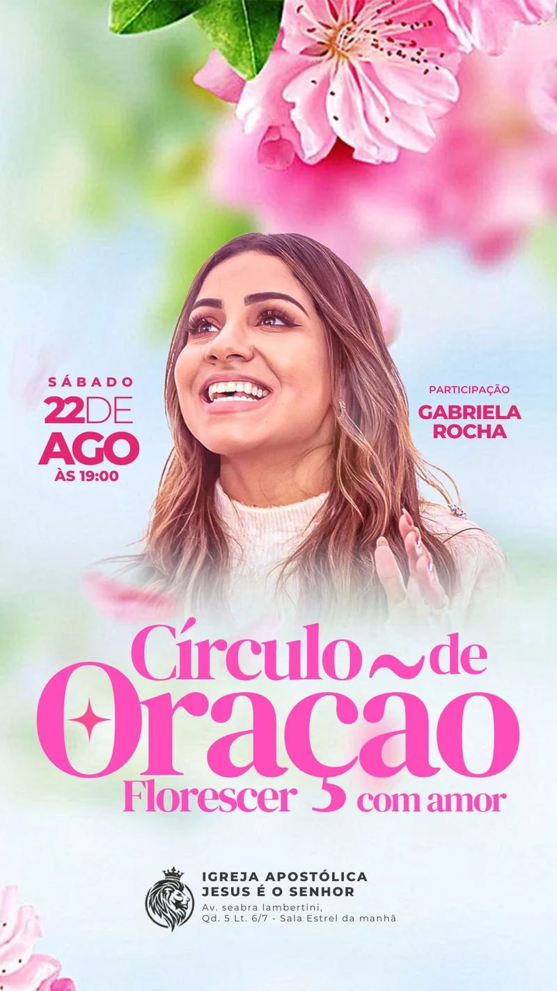 Culto de Mulheres – Circulo de Oração | Dia das Mulheres | Arte para Igreja Editável no Canva | Story