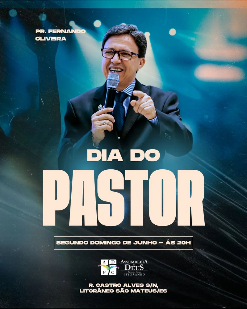 Homenagem Pastor – Celebração Ministerial | Dia do Pastor | Arte para Igreja Editável no Canva | Cartaz