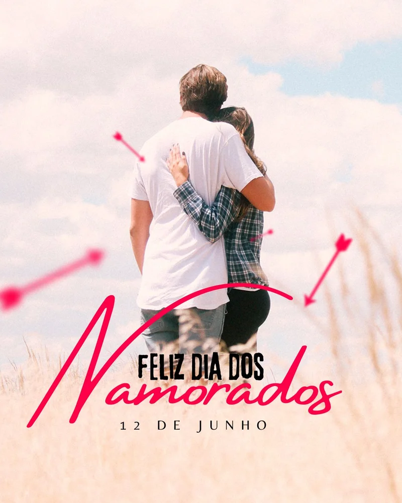 Dia dos Namorados Cristão | Dia dos Namorados | Arte para Igreja Editável no Canva | Cartaz