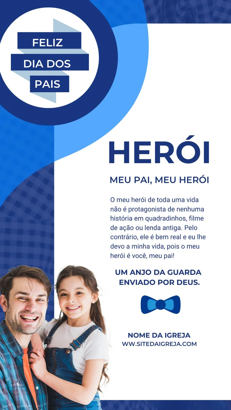 Parabéns Pai de Fé – Feliz Dia dos Pais | Dia dos Pais | Arte para Igreja Editável no Canva | Story Parabéns Pai de Fé – Feliz Dia dos Pais | Dia dos Pais | Arte para Igreja Editável no Canva | Story