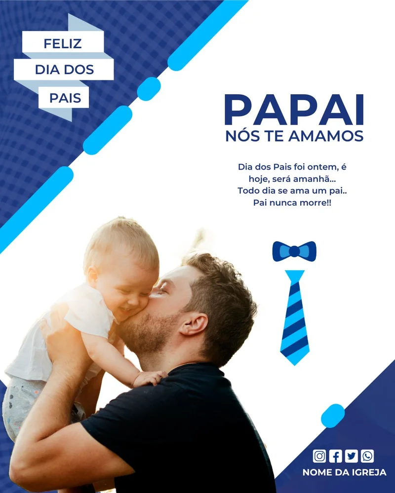 Homenagem ao Pai Cristão – Dia dos Pais na Igreja | Dia dos Pais | Arte para Igreja Editável no Canva | Cartaz Homenagem ao Pai Cristão – Dia dos Pais na Igreja | Dia dos Pais | Arte para Igreja Editável no Canva | Cartaz