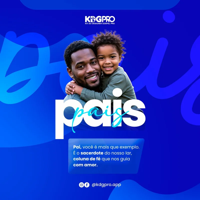 Dia dos Pais | Arte para Igreja Editável no Canva | Feed Dia dos Pais | Arte para Igreja Editável no Canva | Feed