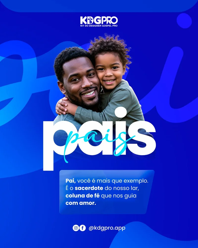 Dia dos Pais | Arte para Igreja Editável no Canva | Cartaz Dia dos Pais | Arte para Igreja Editável no Canva | Cartaz