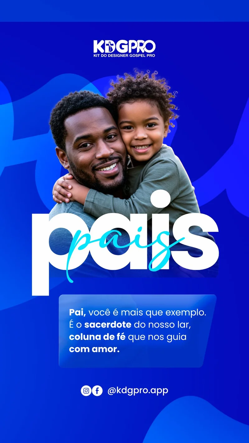 Dia dos Pais | Arte para Igreja Editável no Canva | Story