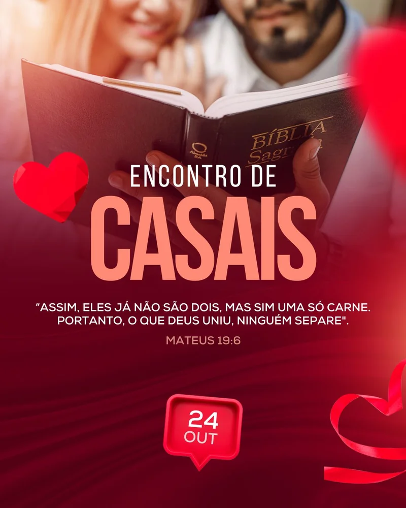 Encontro de Casais – “Assim, eles já não são dois...” | Encontro de Casais | Arte para Igreja Editável no Canva | Cartaz Encontro de Casais – “Assim, eles já não são dois...” | Encontro de Casais | Arte para Igreja Editável no Canva | Cartaz