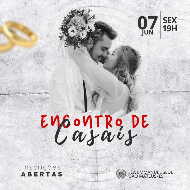 Encontro de Casais – Inscrições Abertas | Encontro de Casais | Arte para Igreja Editável no Canva | Feed Encontro de Casais – Inscrições Abertas | Encontro de Casais | Arte para Igreja Editável no Canva | Feed