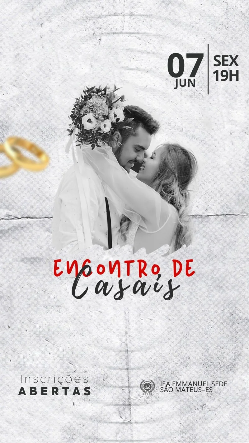 Encontro de Casais – Inscrições Abertas | Encontro de Casais | Arte para Igreja Editável no Canva | Story Encontro de Casais – Inscrições Abertas | Encontro de Casais | Arte para Igreja Editável no Canva | Story