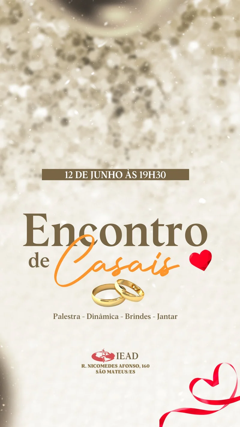 Encontro de Casais | Arte para Igreja Editável no Canva | Story Encontro de Casais | Arte para Igreja Editável no Canva | Story