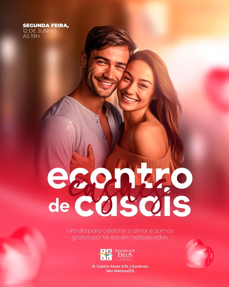 Celebrando o Amor | Encontro de Casais | Arte para Igreja Editável no Canva | Cartaz Celebrando o Amor | Encontro de Casais | Arte para Igreja Editável no Canva | Cartaz