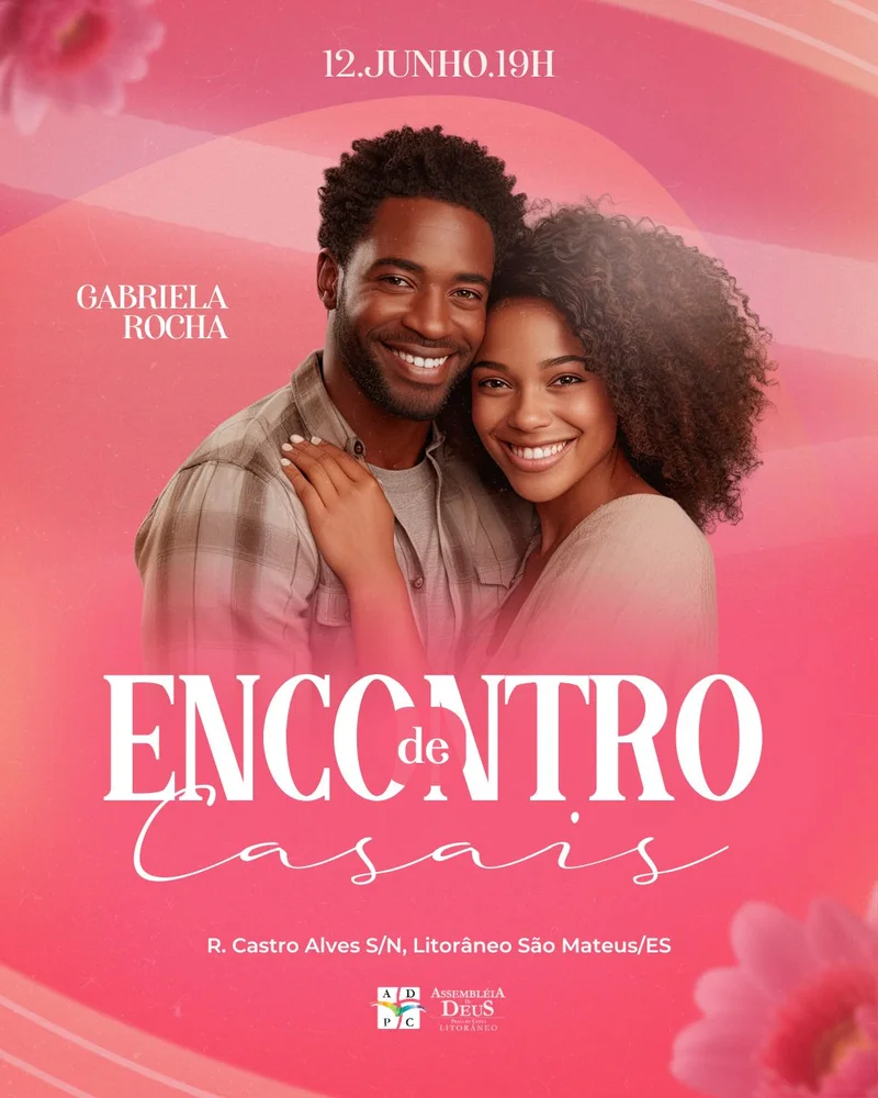 Palestra para Casais | Encontro de Casais | Arte para Igreja Editável no Canva | Cartaz Palestra para Casais | Encontro de Casais | Arte para Igreja Editável no Canva | Cartaz