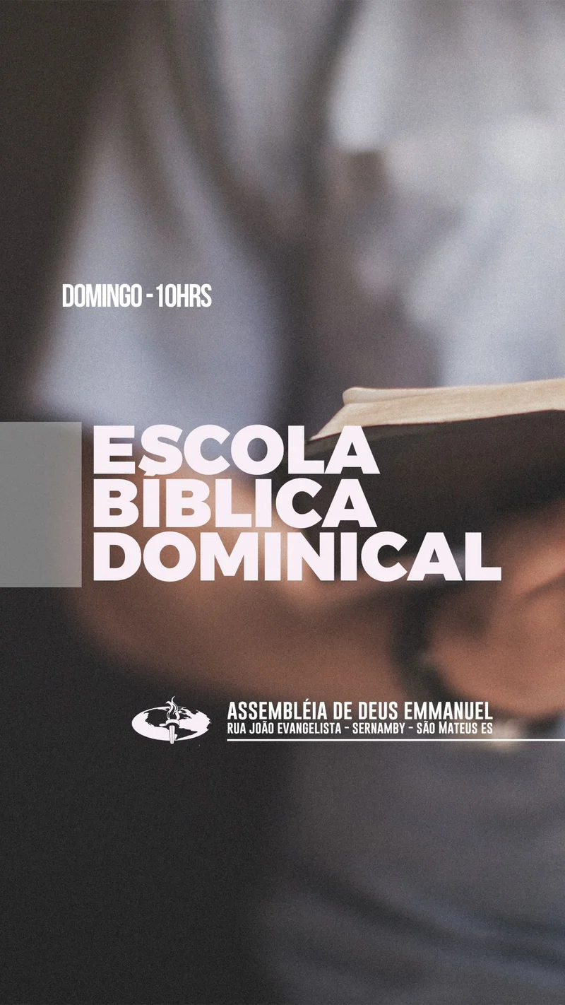 Escola Bíblica Dominical | Ensino Bíblico | Arte para Igreja Editável no Canva | Story Escola Bíblica Dominical | Ensino Bíblico | Arte para Igreja Editável no Canva | Story