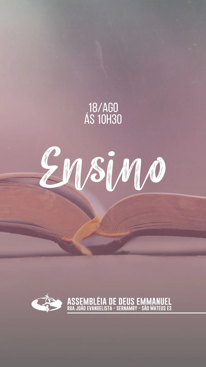 Ensino Bíblico – Assembleia de Deus Emmanuel | Ensino Bíblico | Arte para Igreja Editável no Canva | Story Ensino Bíblico – Assembleia de Deus Emmanuel | Ensino Bíblico | Arte para Igreja Editável no Canva | Story