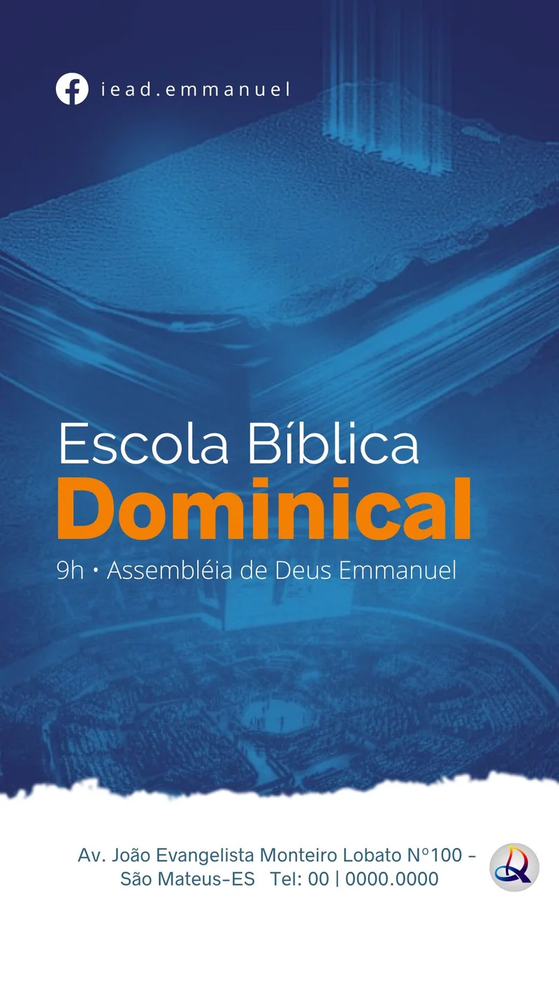 Escola Bíblica Dominical | Ensino Bíblico | Arte para Igreja Editável no Canva | Story Escola Bíblica Dominical | Ensino Bíblico | Arte para Igreja Editável no Canva | Story