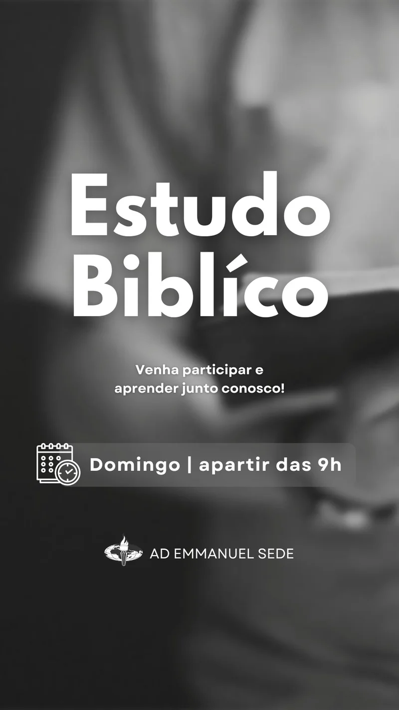 Estudo Bíblico – Venha Participar! | Ensino Bíblico | Arte para Igreja Editável no Canva | Story Estudo Bíblico – Venha Participar! | Ensino Bíblico | Arte para Igreja Editável no Canva | Story