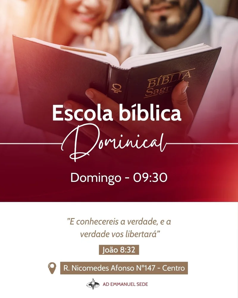 Escola Bíblica Dominical | Ensino Bíblico | Arte para Igreja Editável no Canva | Cartaz Escola Bíblica Dominical | Ensino Bíblico | Arte para Igreja Editável no Canva | Cartaz