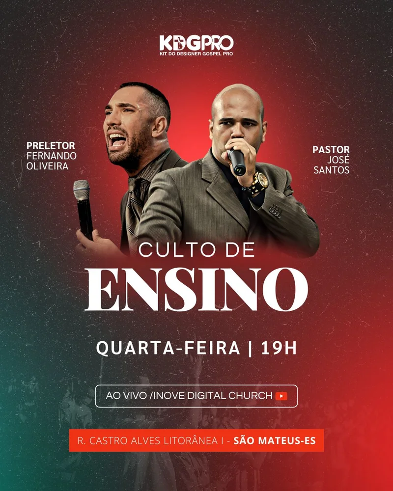Culto Online | Ensino Bíblico | Arte para Igreja Editável no Canva | Cartaz Culto Online | Ensino Bíblico | Arte para Igreja Editável no Canva | Cartaz