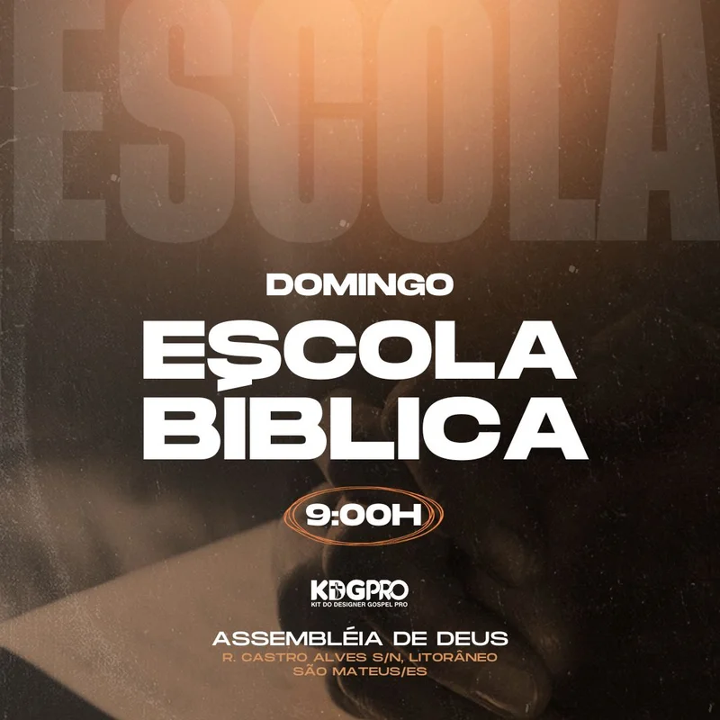 Escola Bíblica | Ensino Bíblico | Arte para Igreja Editável no Canva | Feed Escola Bíblica | Ensino Bíblico | Arte para Igreja Editável no Canva | Feed