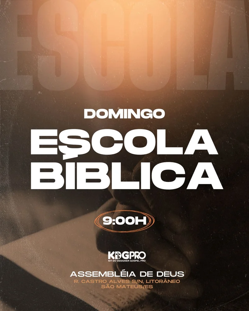 Escola Bíblica | Ensino Bíblico | Arte para Igreja Editável no Canva | Cartaz Escola Bíblica | Ensino Bíblico | Arte para Igreja Editável no Canva | Cartaz