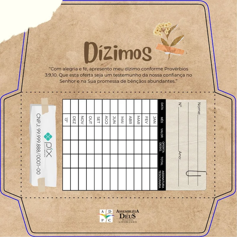 Envelope de Dízimos com Pix | Envelopes Dízimos | Arte para Igreja Editável no Canva | A4 Envelope de Dízimos com Pix | Envelopes Dízimos | Arte para Igreja Editável no Canva | A4