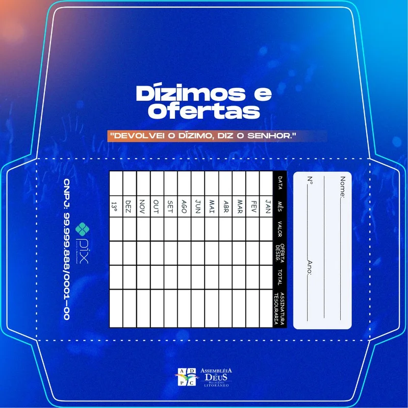 Envelope de Dízimos com Pix | Envelopes Dízimos | Arte para Igreja Editável no Canva | A4 Envelope de Dízimos com Pix | Envelopes Dízimos | Arte para Igreja Editável no Canva | A4