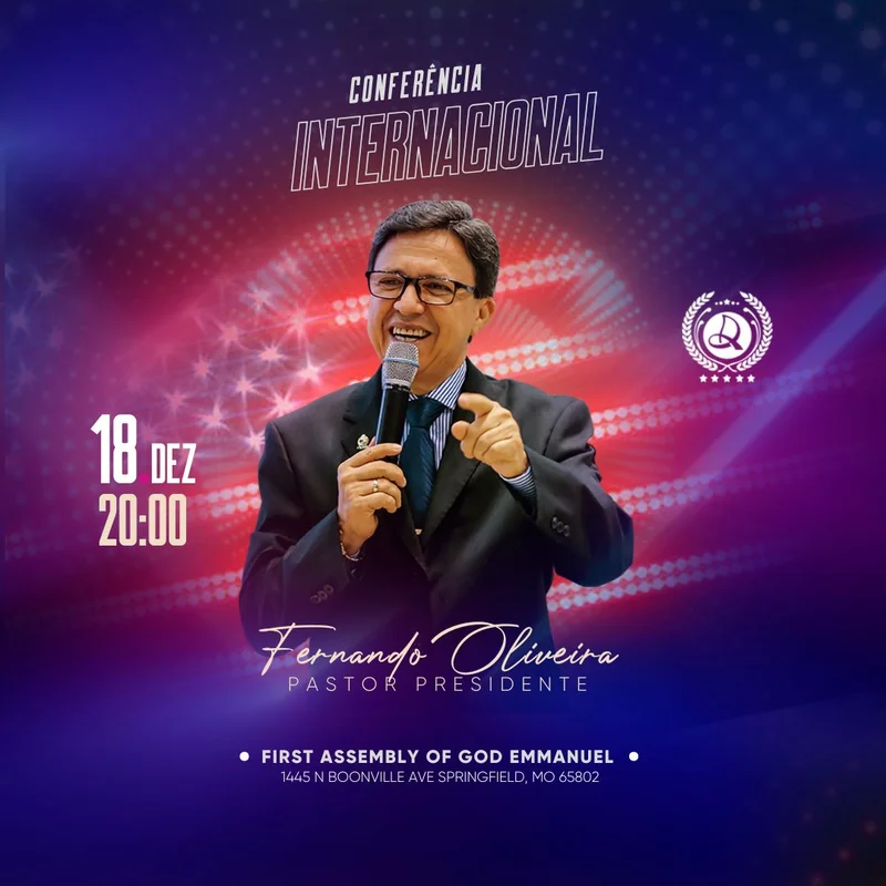 Conferência Internacional | Eventos | Arte para Igreja Editável no Canva | Feed Conferência Internacional | Eventos | Arte para Igreja Editável no Canva | Feed