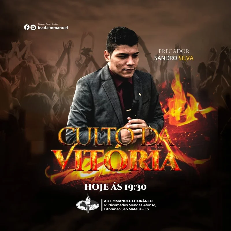 Culto da Vitória – Hoje | Eventos | Arte para Igreja Editável no Canva | Feed Culto da Vitória – Hoje | Eventos | Arte para Igreja Editável no Canva | Feed