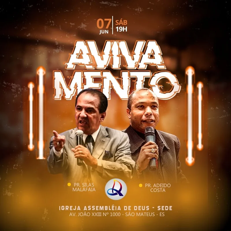 Avivamento – Igreja Assembleia de Deus Sede | Eventos | Arte para Igreja Editável no Canva | Feed Avivamento – Igreja Assembleia de Deus Sede | Eventos | Arte para Igreja Editável no Canva | Feed