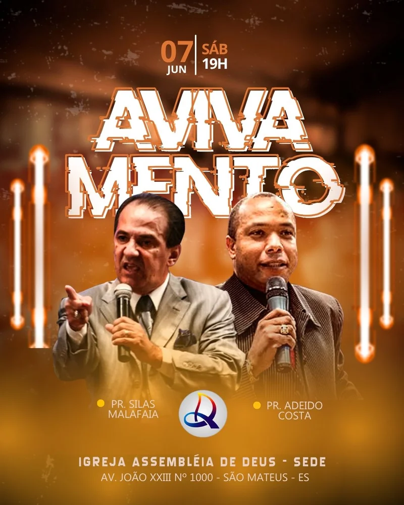 Avivamento – Igreja Assembleia de Deus Sede | Eventos | Arte para Igreja Editável no Canva | Cartaz Avivamento – Igreja Assembleia de Deus Sede | Eventos | Arte para Igreja Editável no Canva | Cartaz