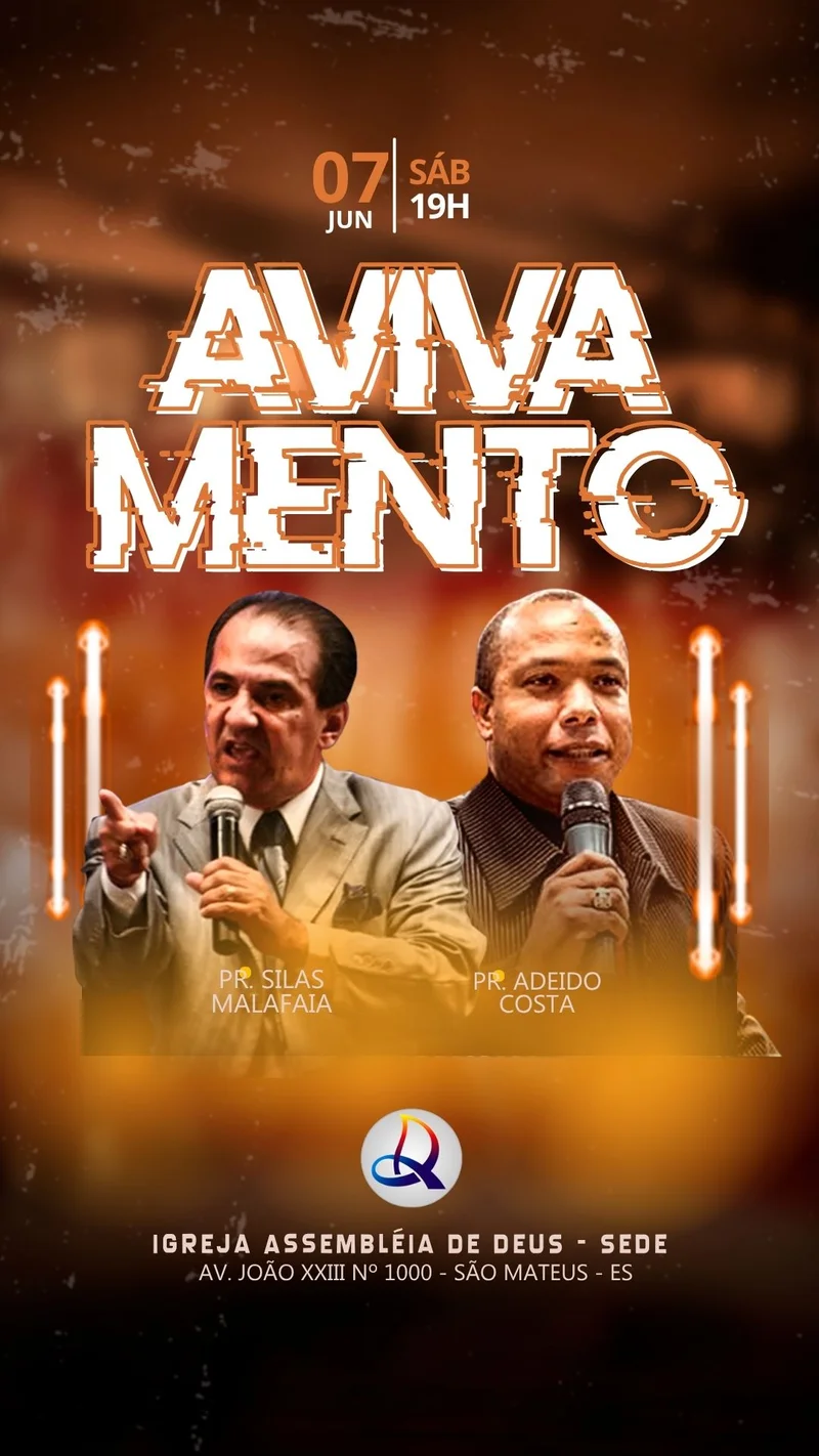 Avivamento – Igreja Assembleia de Deus Sede | Eventos | Arte para Igreja Editável no Canva | Story Avivamento – Igreja Assembleia de Deus Sede | Eventos | Arte para Igreja Editável no Canva | Story