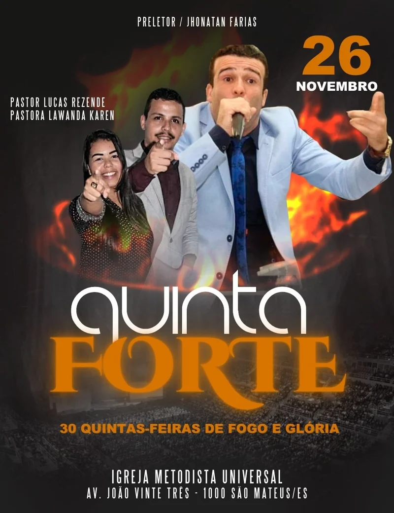 Quinta Forte – Noite de Poder e Palavra | Eventos | Arte para Igreja Editável no Canva | Cartaz Quinta Forte – Noite de Poder e Palavra | Eventos | Arte para Igreja Editável no Canva | Cartaz