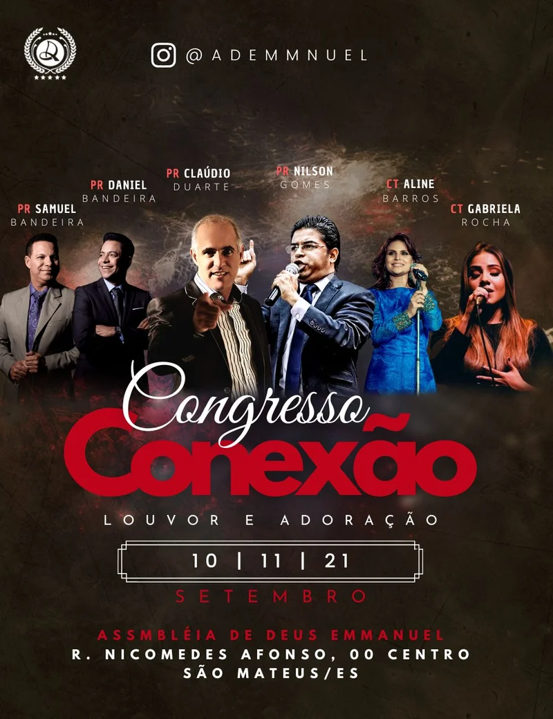 Congresso de Conexão – Louvor e Adoração | Eventos | Arte para Igreja Editável no Canva | Cartaz Congresso de Conexão – Louvor e Adoração | Eventos | Arte para Igreja Editável no Canva | Cartaz