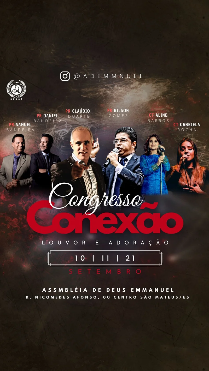 Congresso de Conexão – Louvor e Adoração | Eventos | Arte para Igreja Editável no Canva | Story Congresso de Conexão – Louvor e Adoração | Eventos | Arte para Igreja Editável no Canva | Story