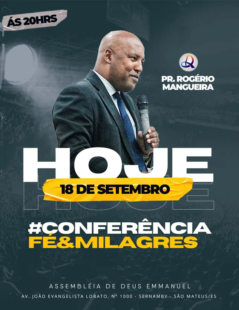 Conferência Fé & Milagres | Eventos | Arte para Igreja Editável no Canva | Cartaz Conferência Fé & Milagres | Eventos | Arte para Igreja Editável no Canva | Cartaz