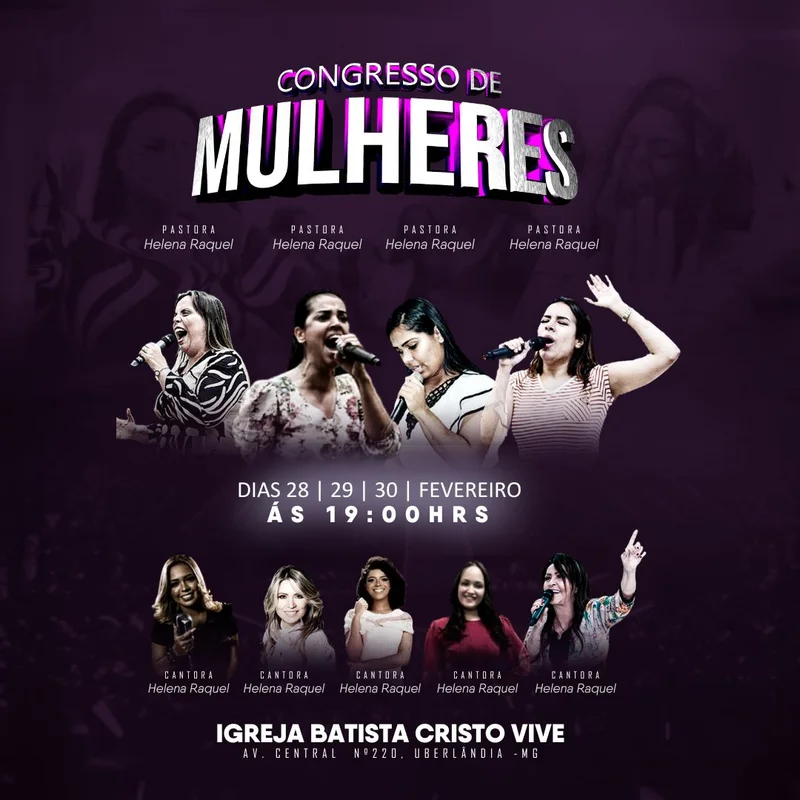Congresso de Mulheres | Eventos | Arte para Igreja Editável no Canva | Feed Congresso de Mulheres | Eventos | Arte para Igreja Editável no Canva | Feed