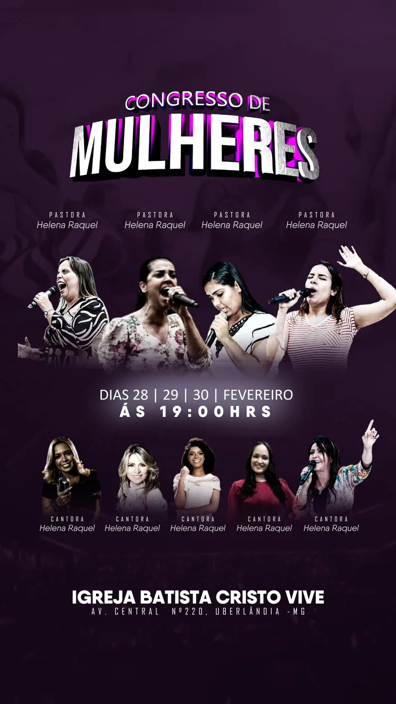 Congresso de Mulheres | Eventos | Arte para Igreja Editável no Canva | Story Congresso de Mulheres | Eventos | Arte para Igreja Editável no Canva | Story