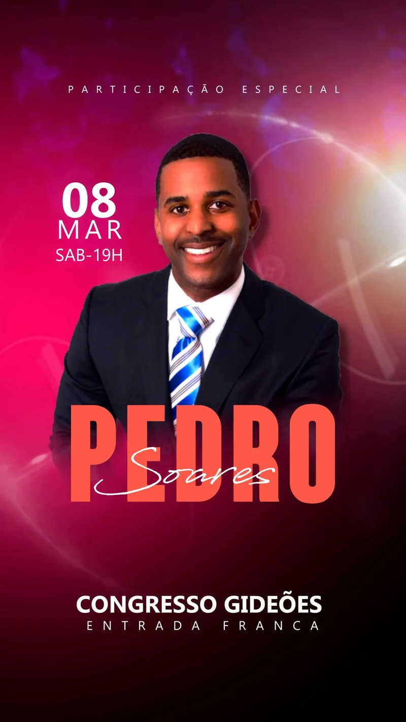 Congresso Gideões | Eventos | Arte para Igreja Editável no Canva | Story Congresso Gideões | Eventos | Arte para Igreja Editável no Canva | Story