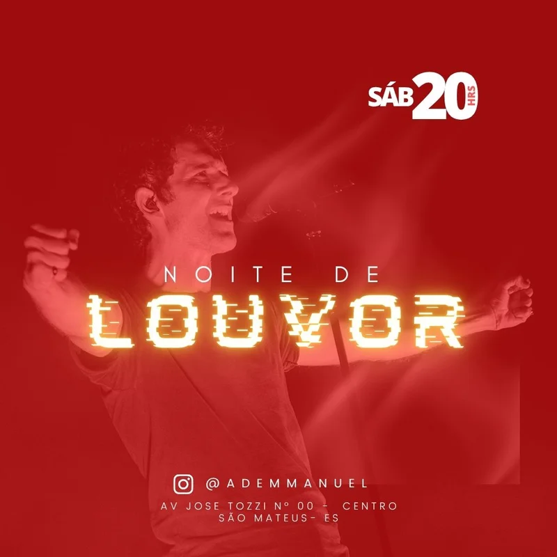 Noite de Louvor | Eventos | Arte para Igreja Editável no Canva | Feed Noite de Louvor | Eventos | Arte para Igreja Editável no Canva | Feed