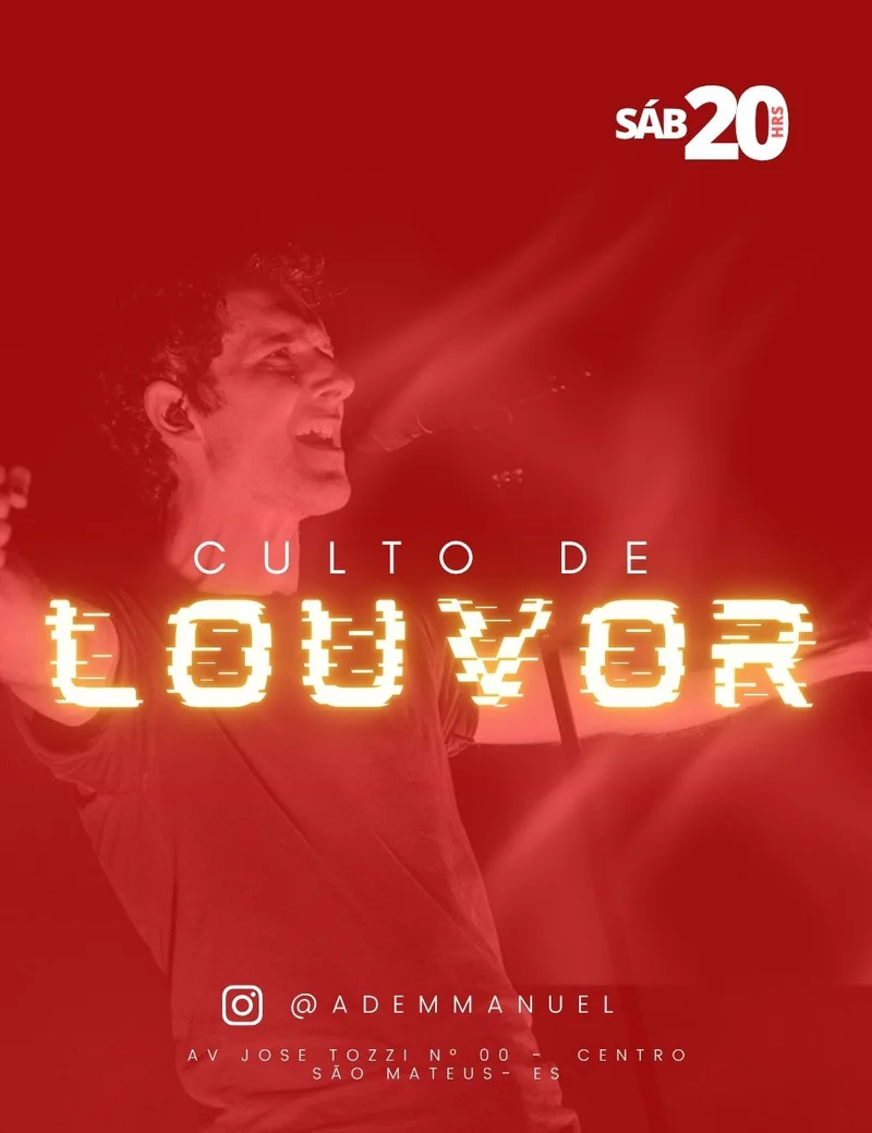 Noite de Louvor | Eventos | Arte para Igreja Editável no Canva | Cartaz Noite de Louvor | Eventos | Arte para Igreja Editável no Canva | Cartaz