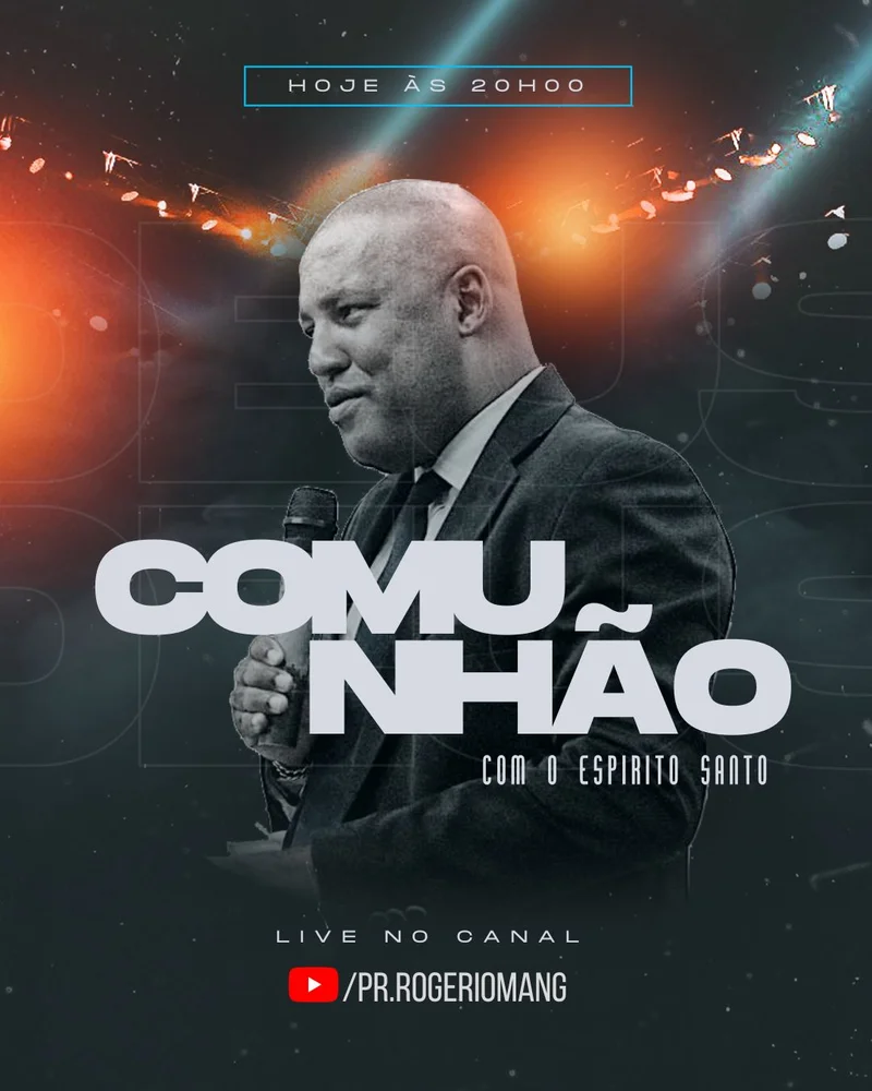 Comunhão com o Espírito Santo | Eventos | Arte para Igreja Editável no Canva | Cartaz Comunhão com o Espírito Santo | Eventos | Arte para Igreja Editável no Canva | Cartaz
