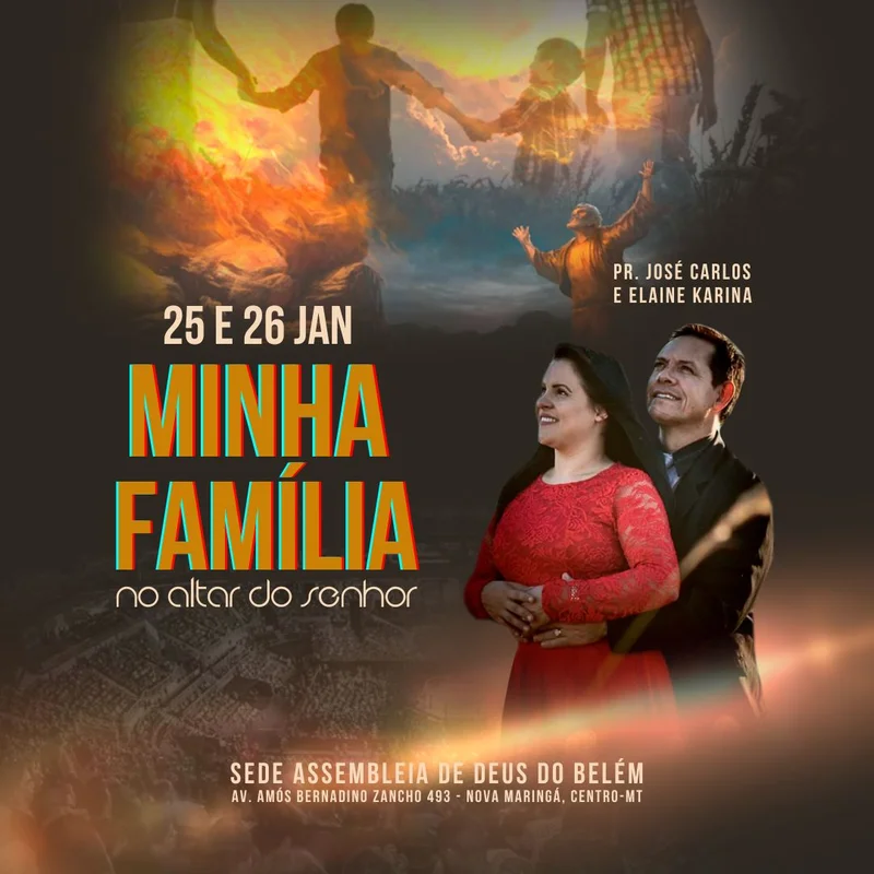 Minha Família no Altar do Senhor | Eventos | Arte para Igreja Editável no Canva | Feed Minha Família no Altar do Senhor | Eventos | Arte para Igreja Editável no Canva | Feed