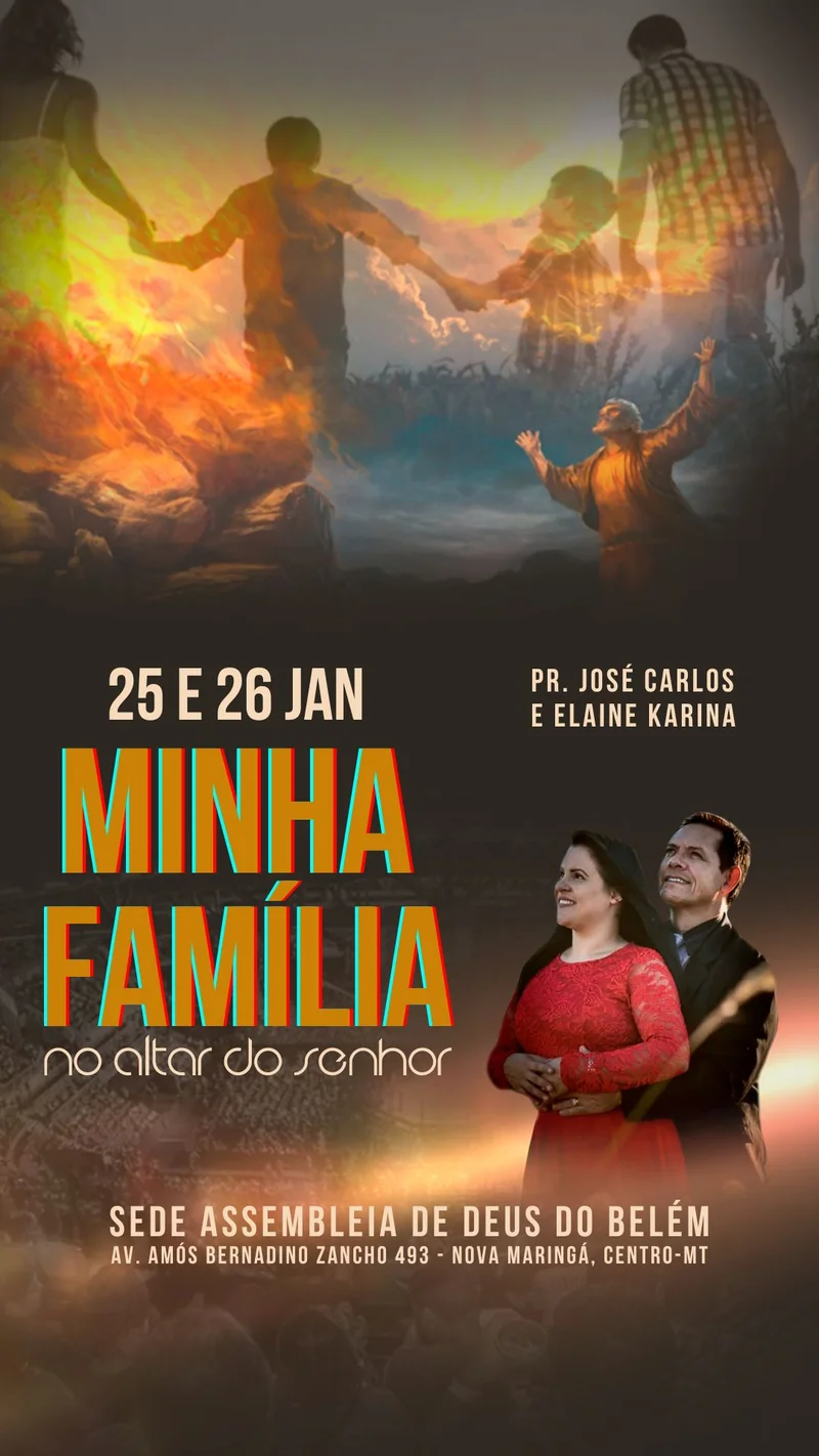 Minha Família no Altar do Senhor | Eventos | Arte para Igreja Editável no Canva | Story Minha Família no Altar do Senhor | Eventos | Arte para Igreja Editável no Canva | Story