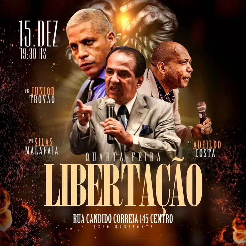 Quarta-feira da Libertação | Eventos | Arte para Igreja Editável no Canva | Feed Quarta-feira da Libertação | Eventos | Arte para Igreja Editável no Canva | Feed