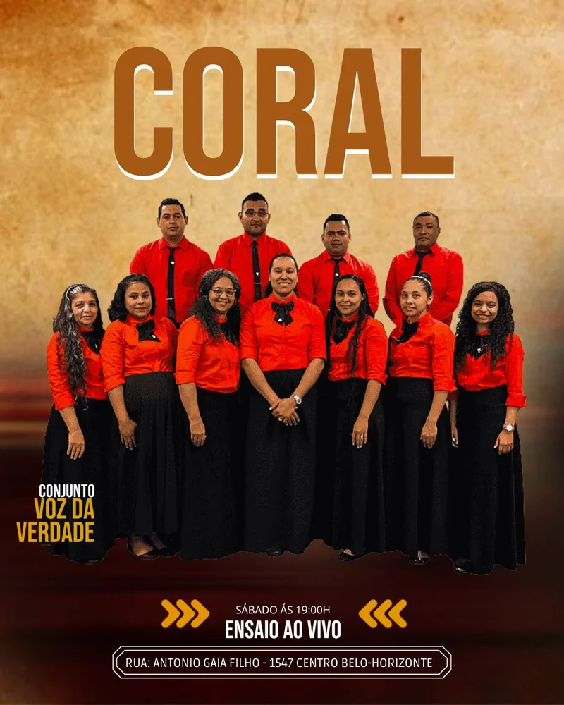 Ensaio ao Vivo do Coral Gospel | Eventos | Arte para Igreja Editável no Canva | Cartaz Ensaio ao Vivo do Coral Gospel | Eventos | Arte para Igreja Editável no Canva | Cartaz