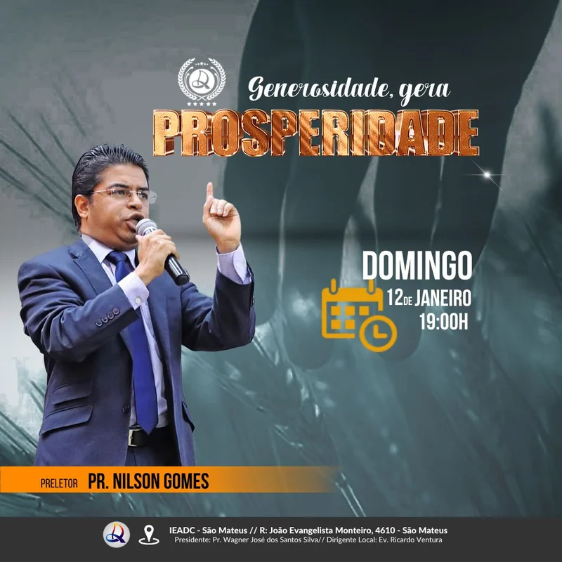 Generosidade Gera Prosperidade | Eventos | Arte para Igreja Editável no Canva | Feed Generosidade Gera Prosperidade | Eventos | Arte para Igreja Editável no Canva | Feed