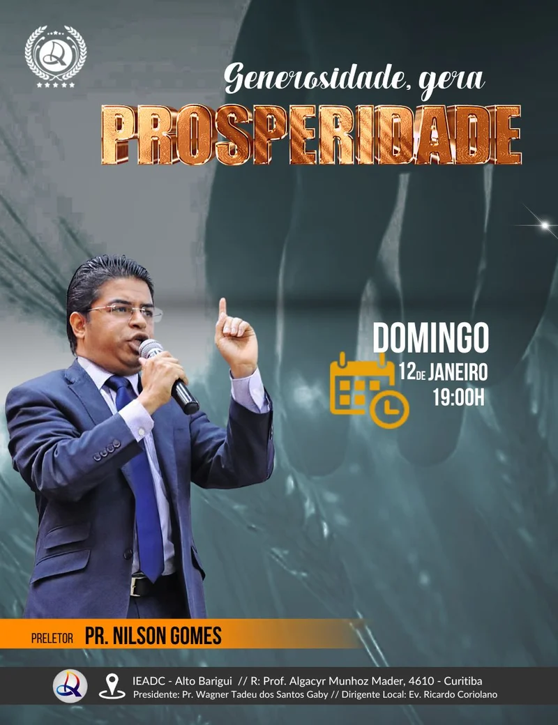 Generosidade Gera Prosperidade | Eventos | Arte para Igreja Editável no Canva | Cartaz Generosidade Gera Prosperidade | Eventos | Arte para Igreja Editável no Canva | Cartaz