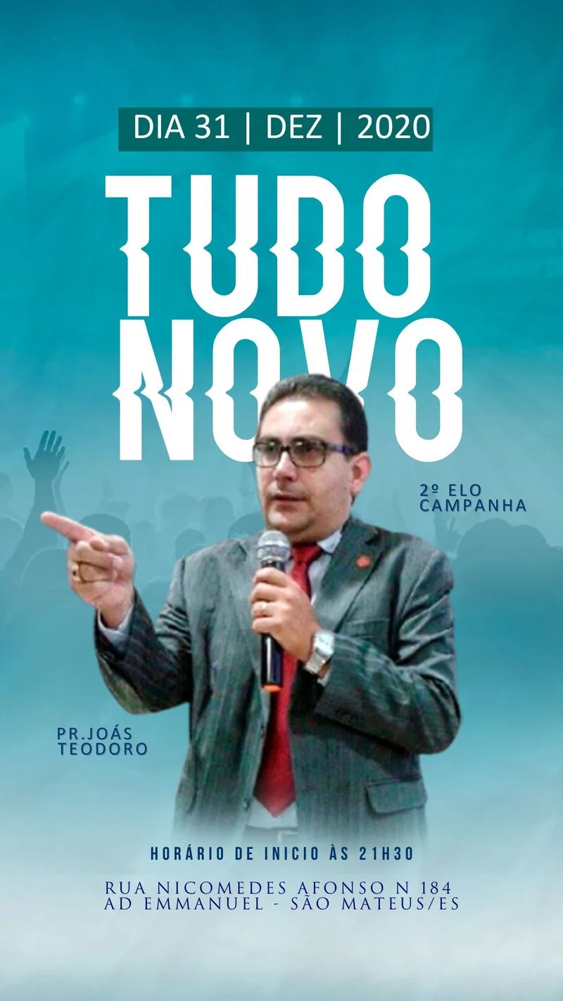 Culto Tudo Novo | Eventos | Arte para Igreja Editável no Canva | Story Culto Tudo Novo | Eventos | Arte para Igreja Editável no Canva | Story